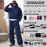 Ensemble de survêtement lourd personnalisé OEM pour homme, 100 % coton French Terry, sweat à capuche et pantalon de jogging, design vierge