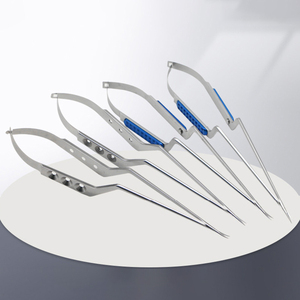 Endoscopische gebogen handmatige neurochirurgische schaar Minimaal invasieve chirurgische instrumenten Titaniumlegering Roestvrij staal - Product Image 2