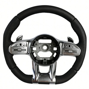 Volante <span class=keywords><strong>de</strong></span> Cuero con Costuras Amarillas para <span class=keywords><strong>Mercedes</strong></span> Benz AMG GLC W212 W221 W222 W205 C220 W907 - Product Image 5