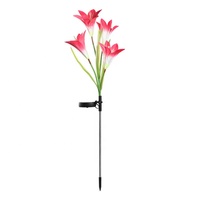 Top Vente 4 * led Couleur Changeante Nuit Paysage Beau Décoratif Imperméable À L'eau Conduit Lumière De Fleur Solaire Pour Jardin