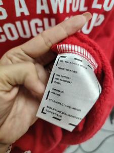 Peso pesante da uomo inverno sciroppo per la tosse <span class=keywords><strong>Oversize</strong></span> abbigliamento di alta qualità stampa con lettere di pile felpe rosse felpe con cappuccio - Product Image 6