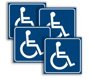 핸디캡 기호 데칼 자동차 창 문 장애인 기호 휠체어 장애인 기호 비닐 스티커 다이 컷 데칼 유리 비닐 스티커