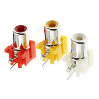 Prise RCA femelle à 2 broches, 1 position, 1 trou, prise audio coaxiale AV pour amplificateur, haut-parleur