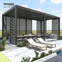 Jardin extérieur coulissant fixe à deux volets persiennes panneau de toit étanche pare-soleil clôture persiennes lames aluminium bioclimatique Pergola