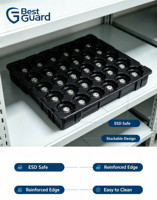 Bandejas de Plástico PET Reciclables Antiestáticas ESD de 1 mm de Grosor para Embalaje de Blíster, para Semiconductores y Cajas Electrónicas