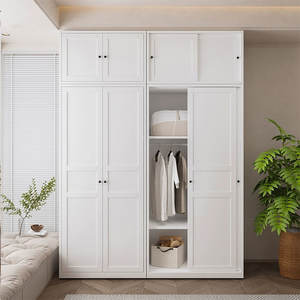 ตู้เสื้อผ้าเหล็กสีขาวแบบโมเดิร์น 2 3 4 5 6 ประตู พร้อมลิ้นชัก สำหรับห้องนอน - Product Image 2