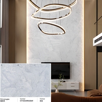 Dalle en pierre frittée haute résistance à l'usure 1200x2400x9mm, polie, pour mur et sol, idéale pour les centres commerciaux et les salons.
