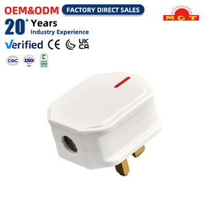फैक्टरी मूल्य मानक ग्राउंडिंग सफेद 20a 250v ब्रिटिश ब्रिटेन मानक औद्योगिक प्लग चार्जिंग प्लग लाल संकेतक प्रकाश के साथ - Product Image 1
