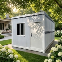 Casa Contenedor Plegable Prefabricada, Cabaña Modular Portátil con Ventana, Habitación Contenedor de Ensamblaje Rápido para Oficina o Almacenamiento en el Patio Trasero