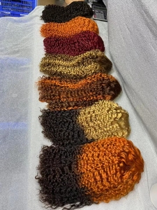 Letsfly Cheap Human Hair <b>Wigs</b> 200% Density 13x4 Lace Frontal <b>Deep</b> & Water <b>Wave</b> 1B/27# Colorful Bob <b>Wigs</b> Free Shipping for Woman - Product Image 5