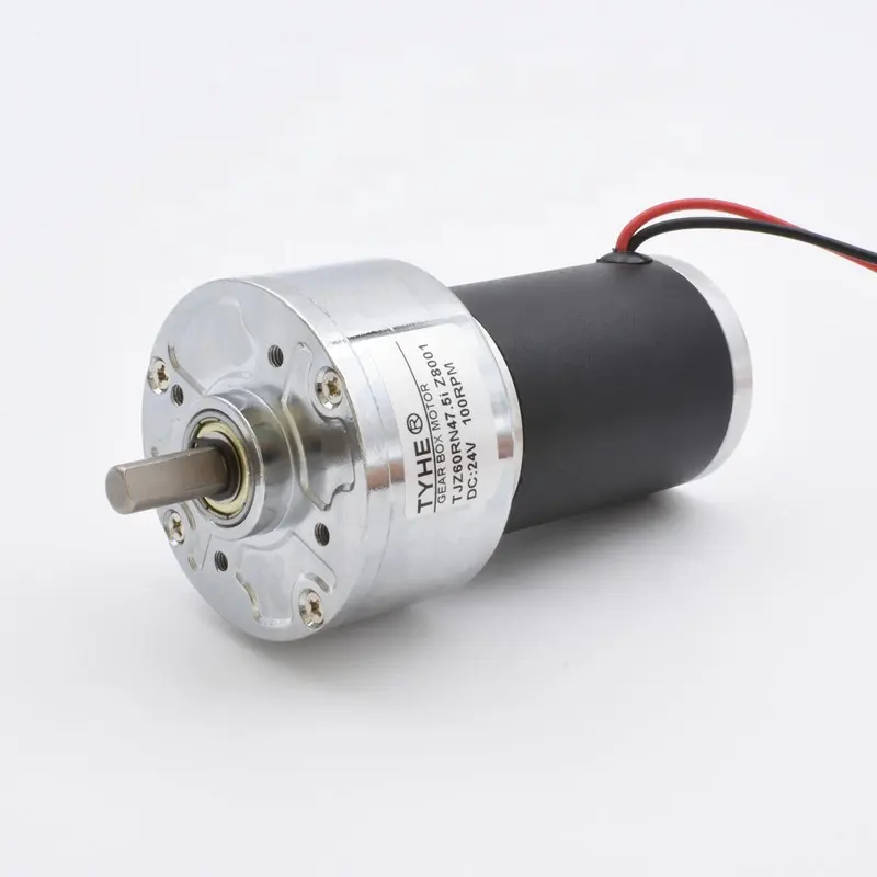 Hoge Kwaliteit 60Mm Versnellingsbak 12 Volt 24 V 18V 40Watt 60W 50 Watt 65Rpm 110 Rpm 8nm 10nm High Power Kleine Dc Reductie Motor