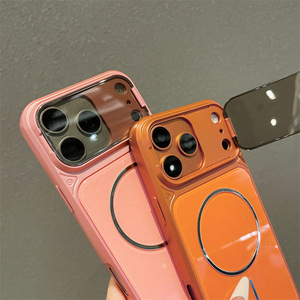 เคสโทรศัพท์พร้อมกล้องแว่นกันแดด ที่ยึดแม่เหล็กเต็มรูปแบบ สำหรับ iPhone 18 17 16 15 14 Pro Max  แบบมีกลิตเตอร์ พร้อมขาตั้งเลนส์  วัสดุ PC  ฝาหลัง - Product Image 3