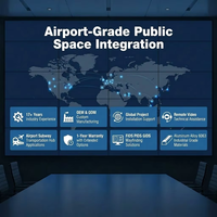 Affichage LCD haute luminosité en temps réel pour la récupération des bagages dans les halls d'arrivée des aéroports, avec indice de protection IP65 intégré pour les hubs de transit