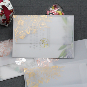 Sobre de papel encerado translúcido de papel vitela personalizado para embalaje de regalo de boda - Product Image 5
