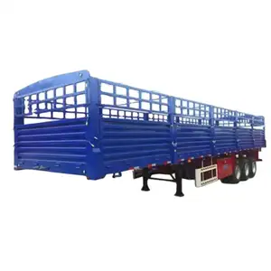 Fence Drop Rail Side Panel Trailer With Enclosed Cargo Transport Truck Container Semi Trailer