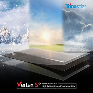 โมดูลเซลล์แสงอาทิตย์ของ Trina เซลล์โมโนคริสตัลไลน์ <span class=keywords><strong>Vertex</strong></span> <span class=keywords><strong>S</strong></span>+ แผงโซลาร์เซลล์ 450W พร้อมเทคโนโลยีชนิด Topcon N 210 - Product Image 2