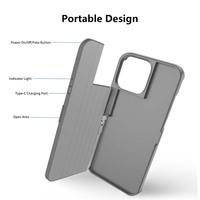 Étui de téléphone 3 en 1 avec perche à selfie rétractable intégrée pour iPhone, coque de protection pour vlogging, streaming en direct, photographie en extérieur