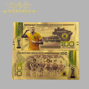 Billetes de Fútbol Mundial 2026, Billetes de Cristal con Diseño de Estrellas, Bañados en Oro de 24k, para Regalos - Product Image 4