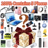 Coffret Mystère de 5 Pièces de Qualité Supérieure : Console de Jeu Numérique, Lunettes VR, Smartphone, Cadeau Surprise Aléatoire, Cadeau Chanceux Spécial