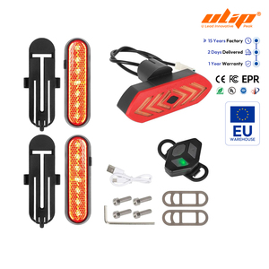Ulip Red <b>2</b> Sets of Rechargeable Turn Signal Light with 1 Set of Turn Signal Tail Light Remote Control for Segw Max <b>G30D</b> Scooter - Product Image 1