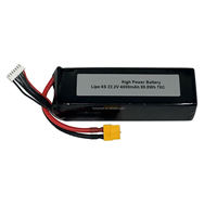 Batterie LiPo haute puissance 6S 70C 22V 5000mAh rechargeable à décharge rapide pour drone de course FPV quadricoptère RC