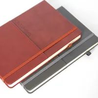 Carnet à couverture rigide en cuir PU personnalisé HQB A4/A5/A6 avec reliure cousue, journal d'affaires, porte-stylo, cadeau, vente en gros, offset