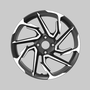 Jantes sport en alliage d'aluminium forgé à profil profond 17 pouces 4x100/4x1143 finition noire design 5 branches pour le marché russe - Product Image 4