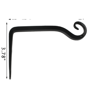 Jinmao 5,67 pulgadas simple pared hierro doblado moldeado ropa flor cesta gancho tornillos autorroscantes fijo tipo <span class=keywords><strong>S</strong></span> - Product Image 2