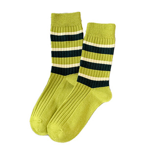 Women's Crew Socks Mid-Calf Cotton Striped Breathable Sweat-Absorbing Summer Casual Socks - Product Image 5