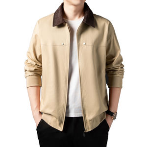 เสื้อแจ็กเก็ตสำหรับผู้ชายวัยกลางคนธุรกิจวัยกลางคนวัยกลางคนเสื้อโค้ทบางลำลองโลโก้ออกแบบได้ตามต้องการสำหรับฤดูใบไม้ผลิและฤดูร้อน - Product Image 1