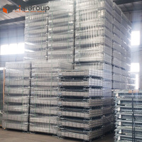 Bacs en fil métallique empilables et pliables, préformes en PET durables, revêtement en zinc, directement de l'usine