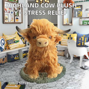 Nuevo Juguete de Peluche de Vaca de las Tierras Altas Escocesas, Realista, Suave y Adorable, Peluche de Granja, Juguete de Peluche de Vaca - Product Image 2