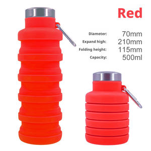 Botella de Agua Plegable al por Mayor, Botellas de Silicona Reutilizables y Plegables, Taza Portátil para Senderismo y Excursiones al Aire Libre - Product Image 5