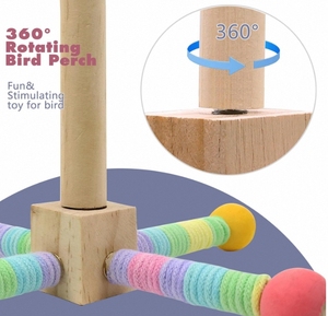 ของเล่นสำหรับสัตว์เลี้ยงแบบโต้ตอบและเคลื่อนไหวได้สำหรับนกแก้วธรรมชาติกิจกรรมแกว่งเชือกของเล่นแบบสะพานนกปีนเขา - Product Image 3