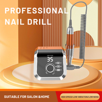 Lime à ongles électrique professionnelle 65W 35000 tr/min en acier inoxydable avec logo personnalisé pour salon de manucure et pédicure