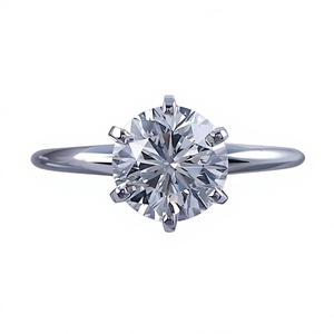 Anillo de Compromiso Solitario con Diamante Cultivado en Laboratorio de Corte Brillante Redondo de 1.50 CT en Oro Blanco de 14K - Product Image 1