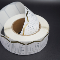 Expédition rapide papier texturé luxe feuille d'or autocollants privé adhésif personnalisé bouteille de parfum étiquettes auto-adhésives