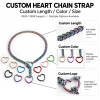 Chaîne pendentif cœur vintage cubain réglable et sécurisée, petite chaîne pour un usage quotidien, pour hommes et femmes