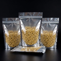 Sachets personnalisés transparents en Mylar, étanches, avec fermeture éclair, pour bonbons, snacks, et aliments, en plastique aluminisé, transparents ou opaques