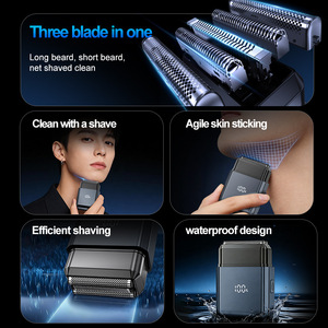 Afeitadora eléctrica recargable transfronteriza para hombres, con pantalla digital, montable en coche, lavable y portátil - Product Image 1