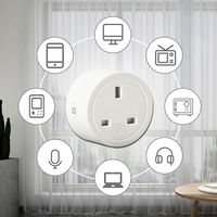 Prise intelligente connectée 13A pour maison connectée, prise WiFi ABS avec prise britannique