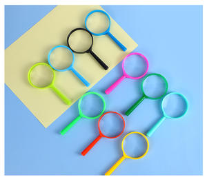 Lensa observasi luar ruangan pegangan anak-anak warna-warni plastik 3X <span class=keywords><strong>60MM</strong></span> kaca pembesar hadiah kaca pembesar Ilmiah - Product Image 6