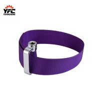 Clé à filtre à huile YUFANCHENG violette avec sangle en nylon réglable jusqu'à 9 pouces, poignée en acier chromé, qualité industrielle