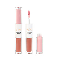 Kit de Rouge à Lèvres Liquide et Brillant à Lèvres 2-en-1 de Luxe, Végan, Sans Cruauté Animale, Halal, Minéral, Marque Privée |   Imperméable longue durée
