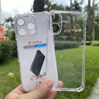 GSCASE 1.5MM Transparent TPU Antishock Silicone Phone Case pour Samsung Galaxy a 13 A14 A23 A24 A34 A54 A52 A53 A55