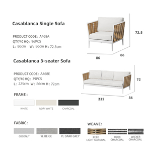 Artire moderno mobili da <span class=keywords><strong>salotto</strong></span> all'aperto Set da <span class=keywords><strong>giardino</strong></span> divano <span class=keywords><strong>in</strong></span> Rattan Set divano da <span class=keywords><strong>giardino</strong></span> divano da esterno - Product Image 5