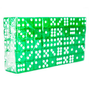 100 Dés verts de 16 mm - Product Image 2