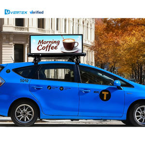 سيارة سقف الإعلان سيارة أجرة الإعلان عرض رسالة للماء في الهواء الطلق التمرير للبرمجة سيارة أجرة أعلى شاشة ليد - Product Image 1
