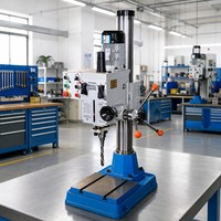 Machine de perçage et de taraudage 2-en-1 robuste avec contrôle de profondeur de précision et panneau de sécurité pour atelier industriel de travail des métaux