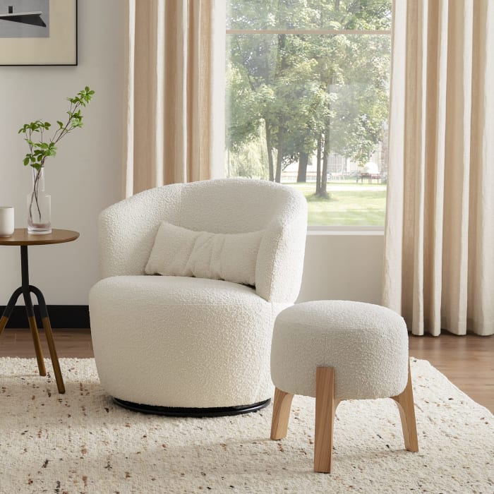 New indoor furniture wood base ottoman lovely high-quality  living room armchair stool